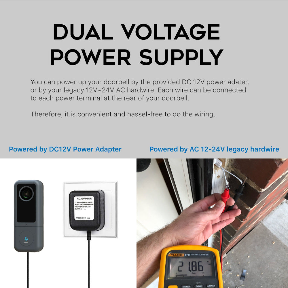 Smart Wired Video Doorbell 2K