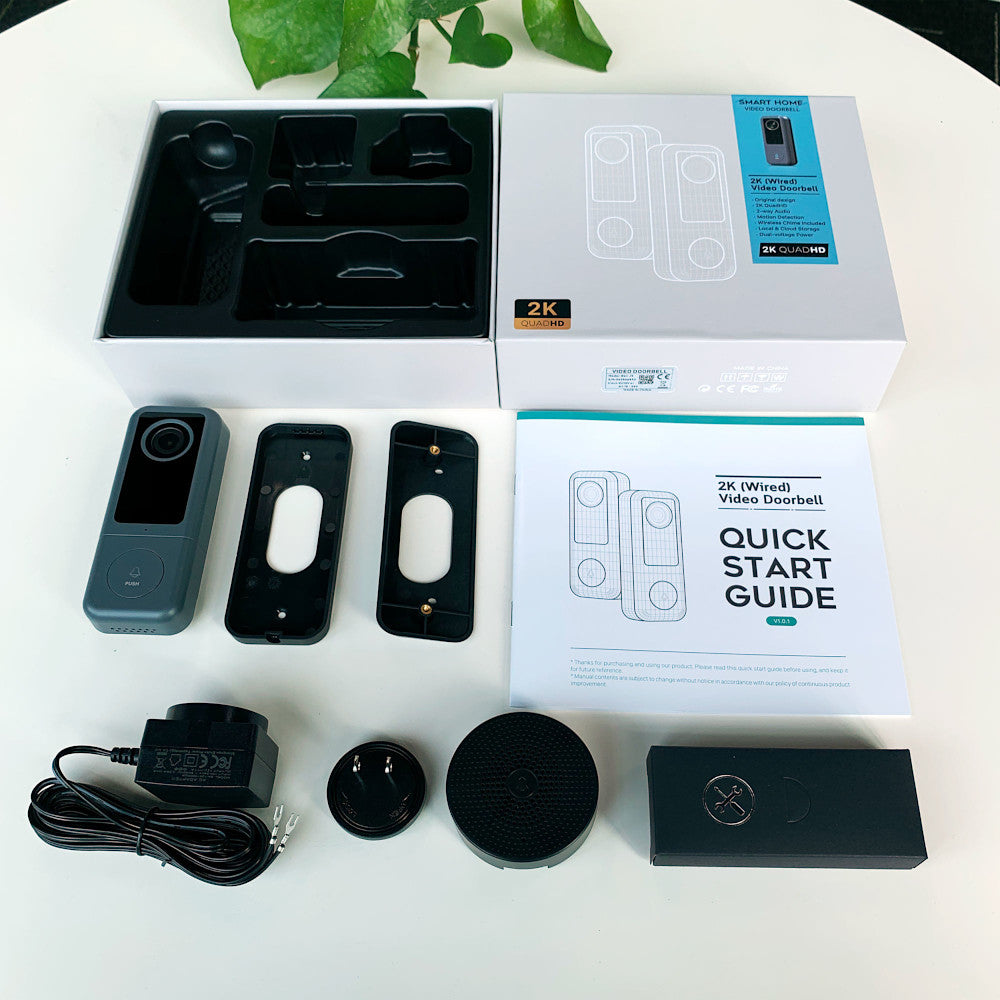 Smart Wired Video Doorbell 2K